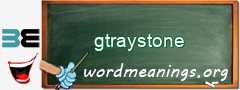 WordMeaning blackboard for gtraystone